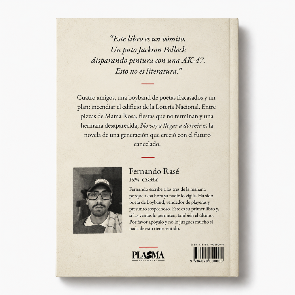 "NO VOY A LLEGAR A DORMIR" | LIBRO | DROP 002